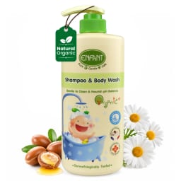 Enfant Organic Baby Shampoo & Body Wash 500ml – Gentle 2-in-1 Head-to-Toe Wash
