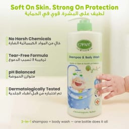 Enfant Organic Baby Shampoo & Body Wash 500ml – Gentle 2-in-1 Head-to-Toe Wash