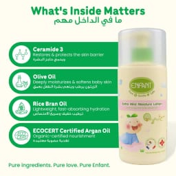 Enfant Organic Extra Mild Moisture Lotion – Hypoallergenic Baby Body Lotion for Sensitive Skin