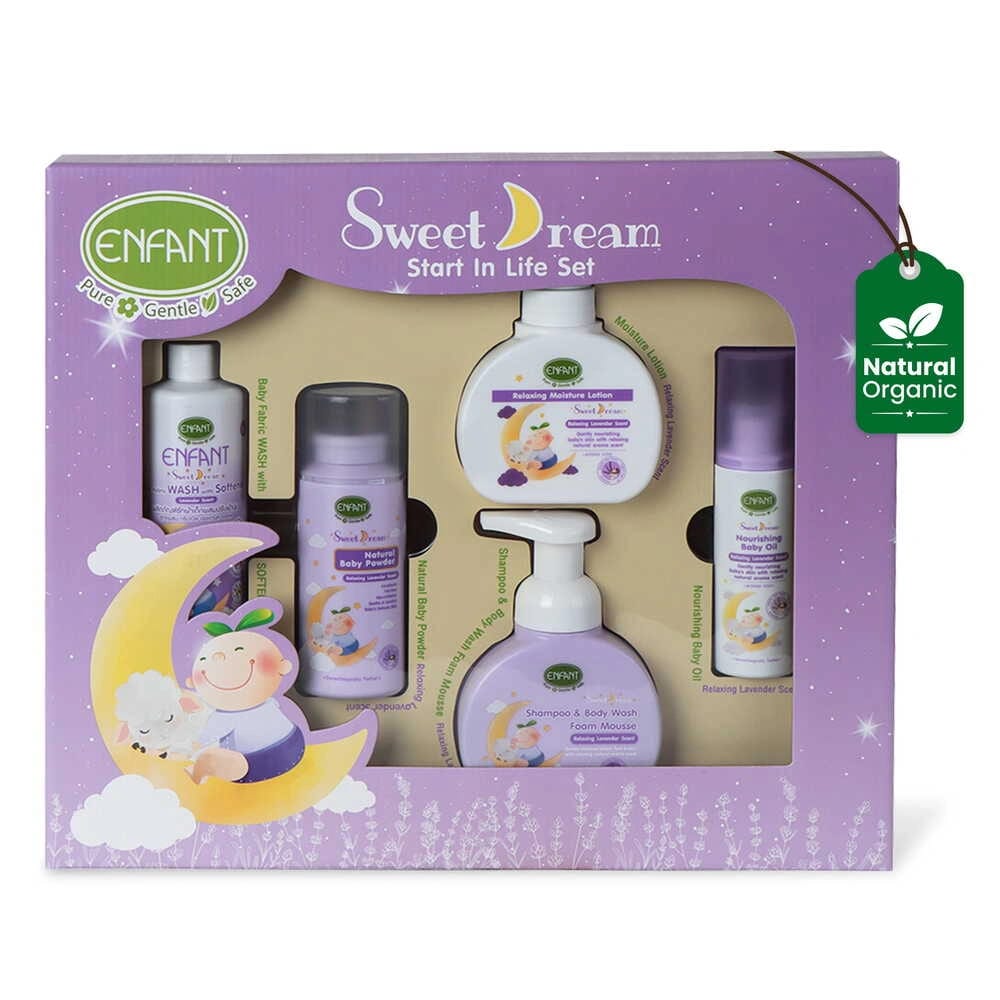 ENFANT Newborn Baby Gift Set - Relaxing "Sweet Dream" Night Routine | Organic & Dermatologically Tested