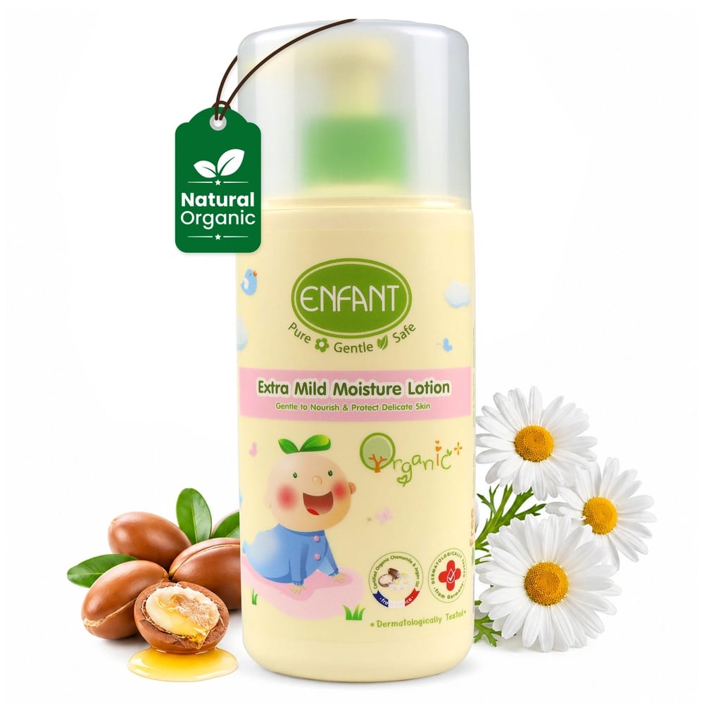 Enfant Organic Extra Mild Moisture Lotion – Hypoallergenic Baby Body Lotion for Sensitive Skin