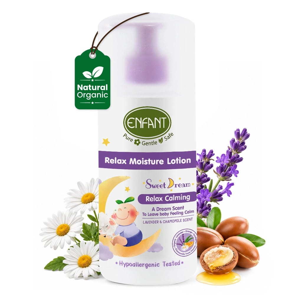 Enfant Organic Relax Baby Moisturizing Lotion with Ceramide & Lavender – Calming Bedtime Skincare 250ml