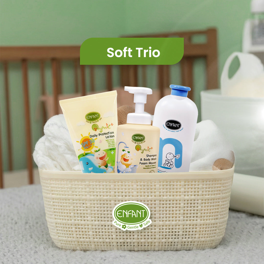 مجموعة إنفانت سوفت تريو - مجموعة العناية اليومية فائقة اللطف بالبشرة