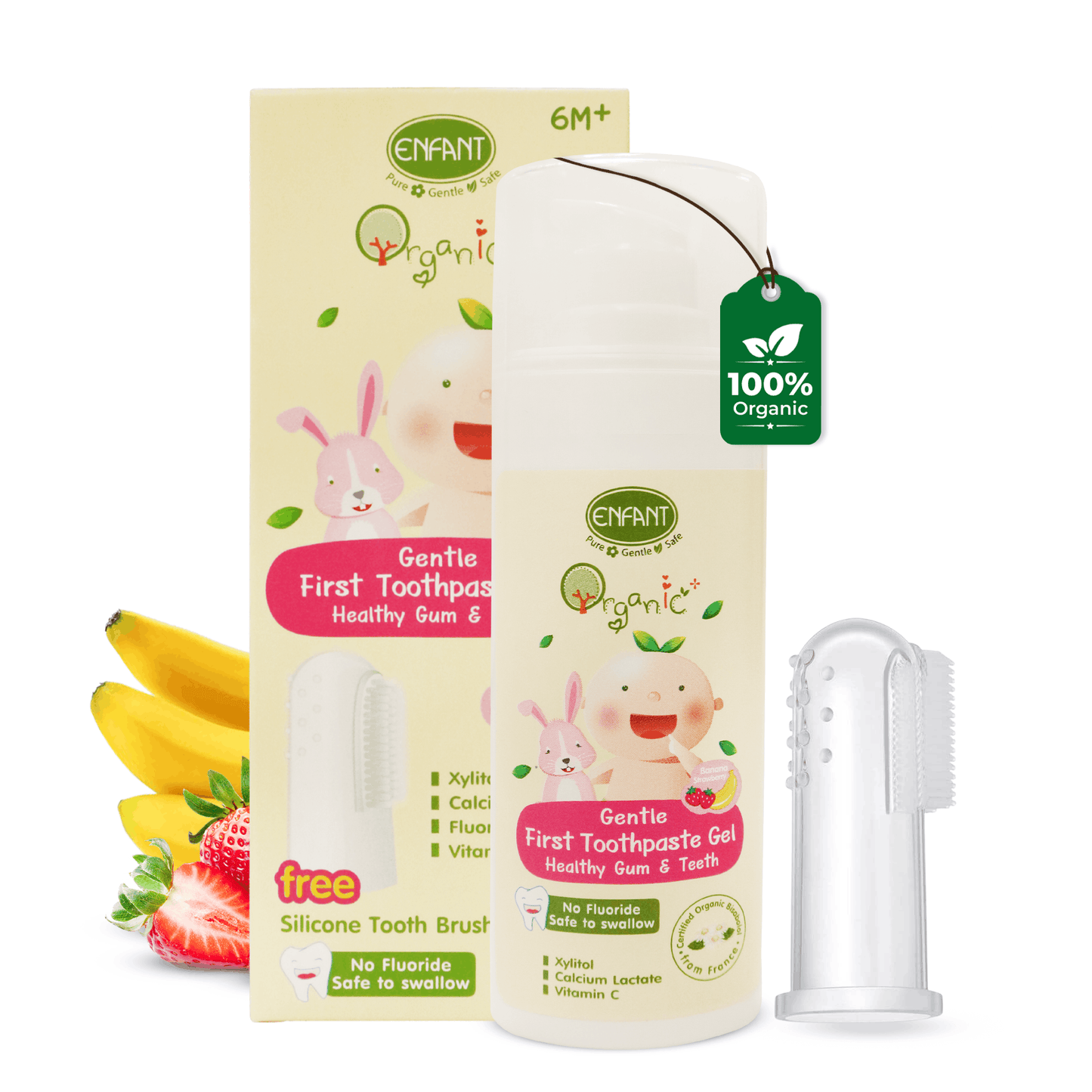 ENFANT Organic Plus Gentle First Toothpaste for Kids (6Month+)