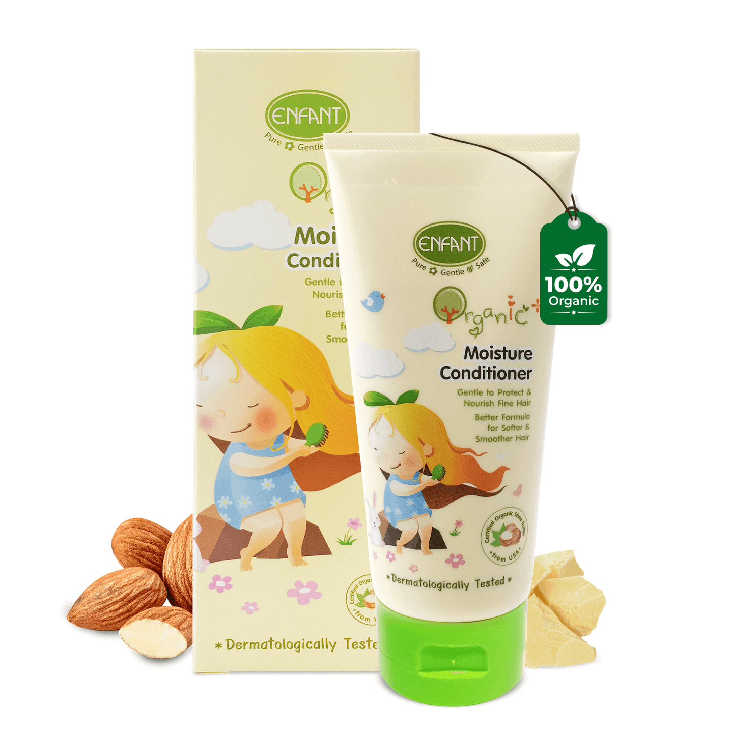 ENFANT Organic Plus Moisture Hair Conditioner for Kids | Detangling & UV Protection