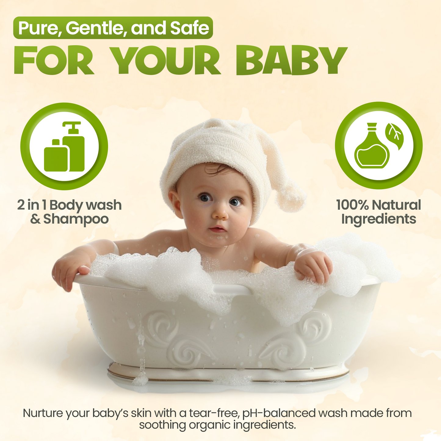 ENFANT Organic Body Wash & Shampoo 500ml