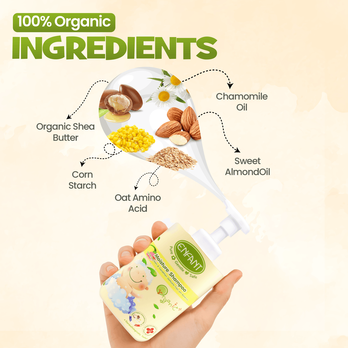 شامبو مرطب عضوي للأطفال 300 مل