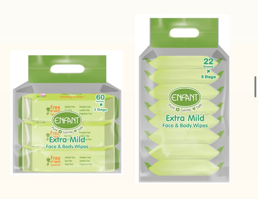 مناديل إنفانت العضوية بلس فائقة النعومة للوجه والجسم
