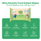ENFANT Organic Plus Extra Mild Baby Wipes – 99% Pure Water & Plant-Based Face & Body Wipes (Fragrance-Free)