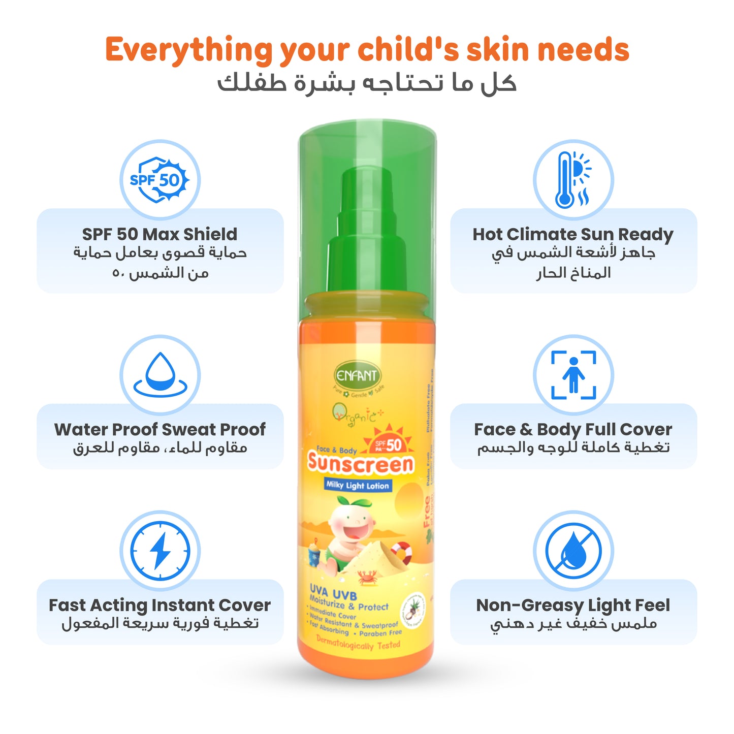 ENFANT Face & Body Sunscreen Lotion 70ml